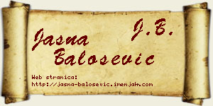 Jasna Balošević vizit kartica
